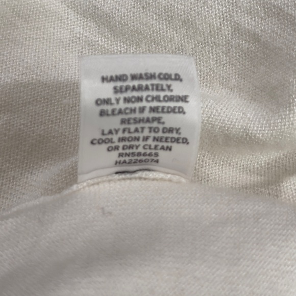 Halogen Knit Cardigan Ivory White Button Down 3/4 Long Sleeve - Picture 6 of 7